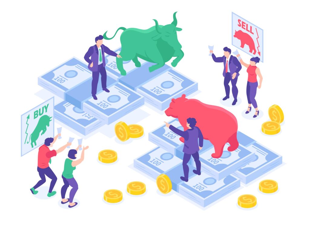 Börse Kaufen und Verkaufen-Bull and Bear
