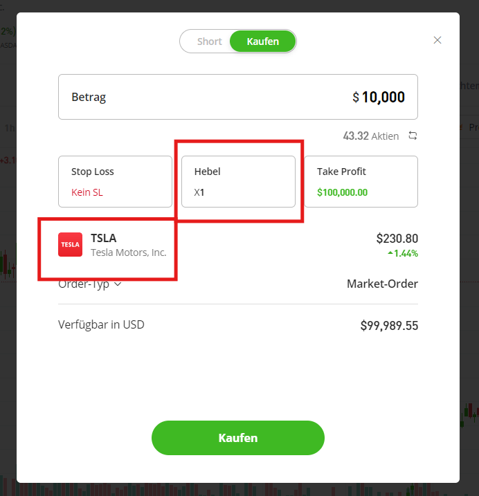 eToro echte Aktie