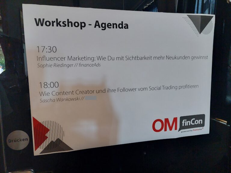 OmFinCon Workshop Agenda Sprecher Sascha Wankowski